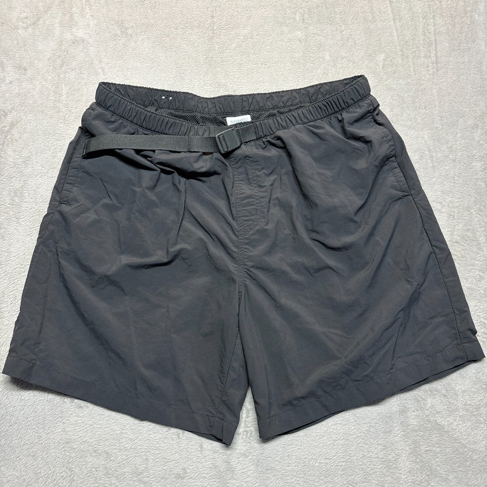 Columbia Shorts Black Nylon Belted Cargo Swim Mesh Lining Men's XL‎